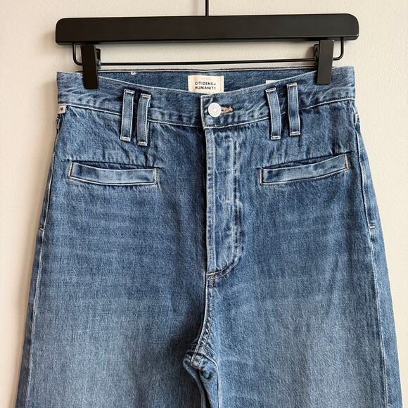 Citizens of Humanity Gaucho Trouser Jeans in Vista Blue Size 24 - Picture 5 of 15